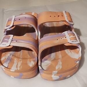 No Boundaries Kids' Sandals in Orange and Purple Like New Size 6.